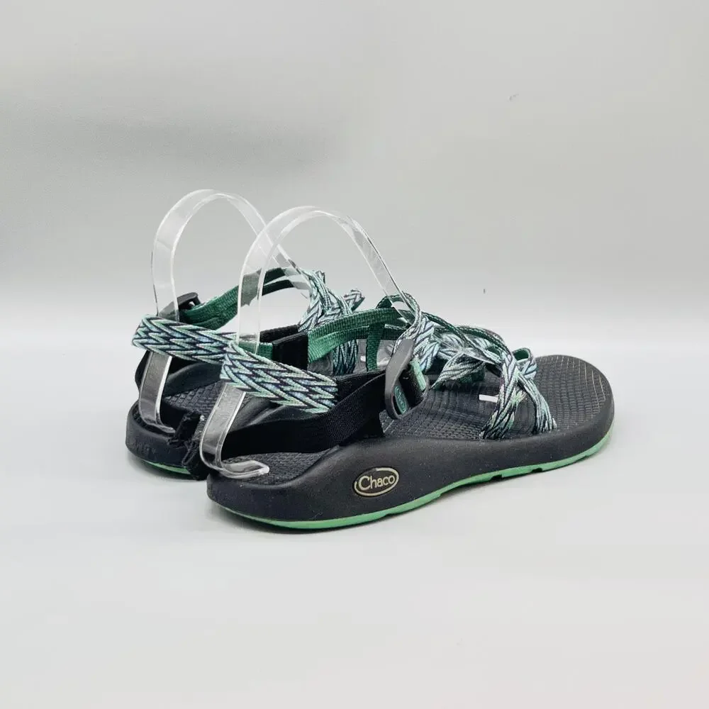 Chaco Sandals Womens 9 Green Polyester Strappy Adjustable Hiking Outdoor Shoes